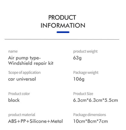 Car Windshield Crack Repair Tool